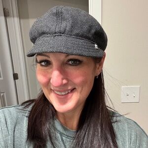 Classic Charcoal Herringbone Cap